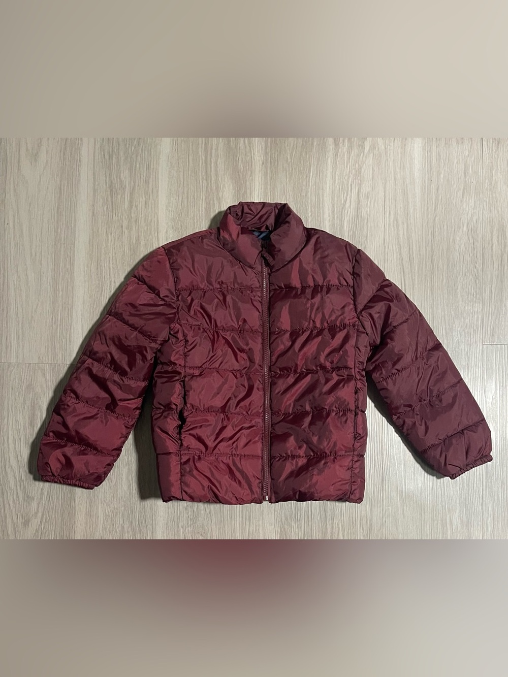 Kids Burgundy Puffer Jacket